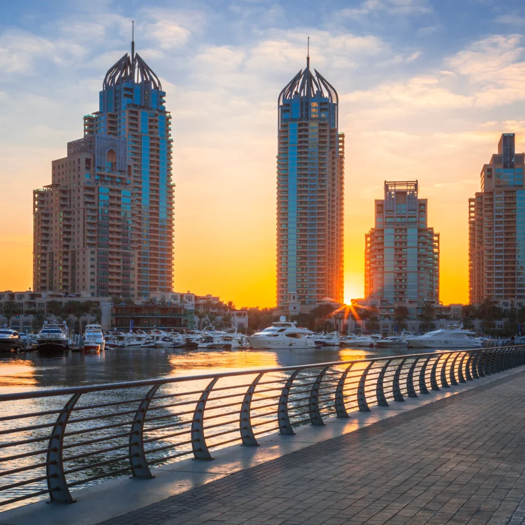 view dubai marina sunrise uae (1)